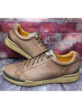 Ecco Biom Hydromax Golf Shoes Men Size 45 US 11-11.5 Brown Yak Leather Spikeless